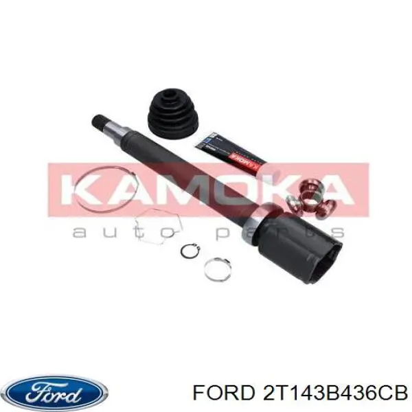 2T143B436CB Ford Полуось передняя, правая