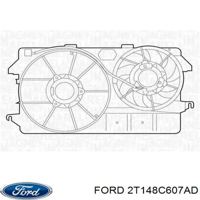 Диффузор радиатора охлаждения в сборе с мотором и крыльчаткой Ford 2T148C607AD цена, от 76.52 USD