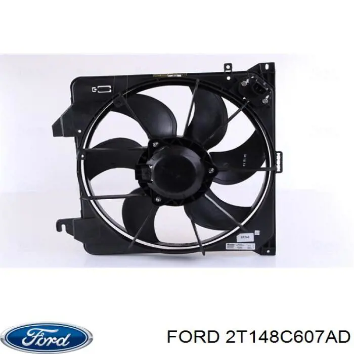 Купить 2T148C607AD Ford Диффузор вентилятора в сборе с мотором и крыльчаткой
