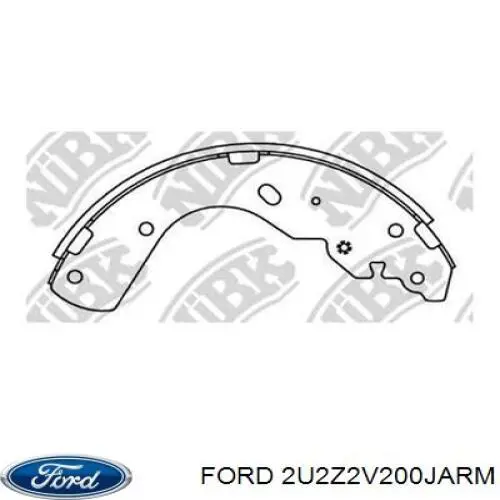 2U2Z2V200JARM Ford Барабанные тормозные колодки