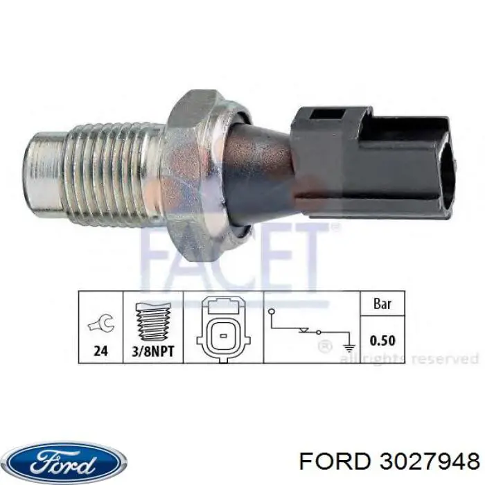 Датчик давления масла 3027948 Ford