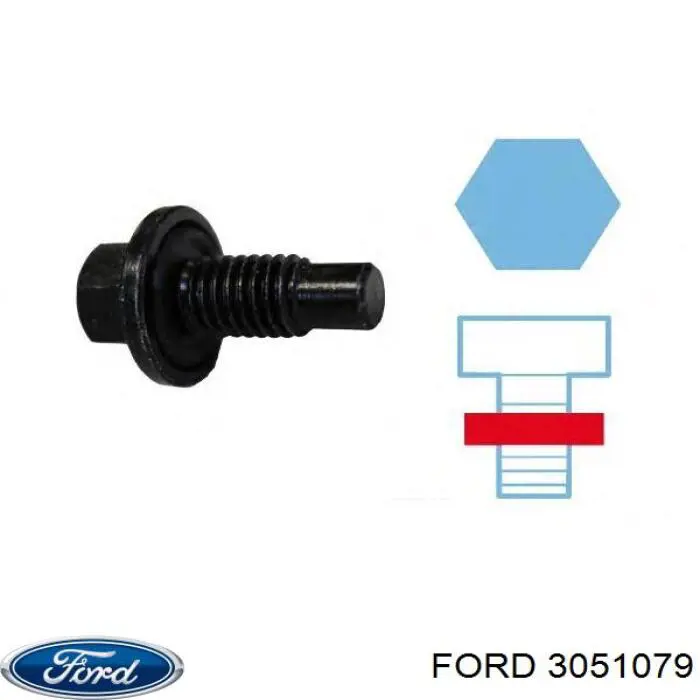 Купить 3051079 Ford Пробка поддона двигателя