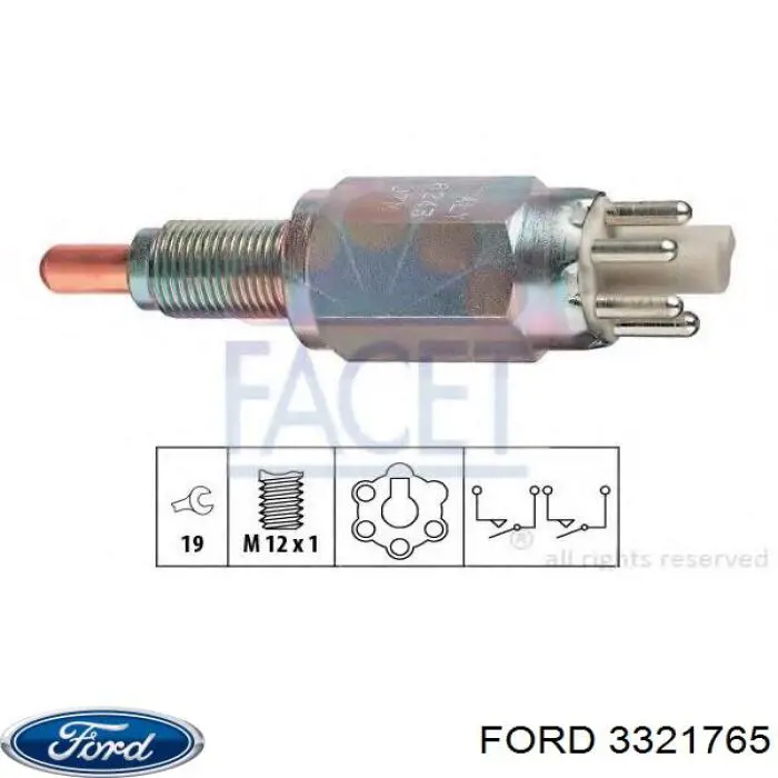 Включатель фонарей заднего хода Ford 3321765 цена, от 12.38 USD