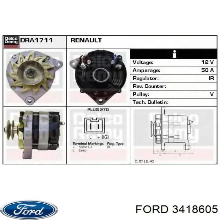 3418605 Ford disco do freio dianteiro