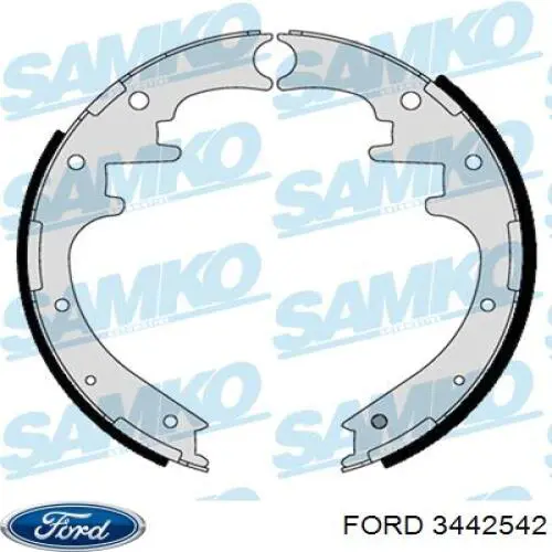 Купить 3442542 Ford Задние барабанные тормозные колодки