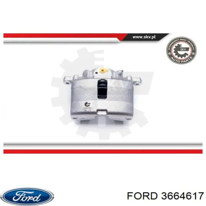 Купить 3664617 Ford Суппорт тормозной передний правый
