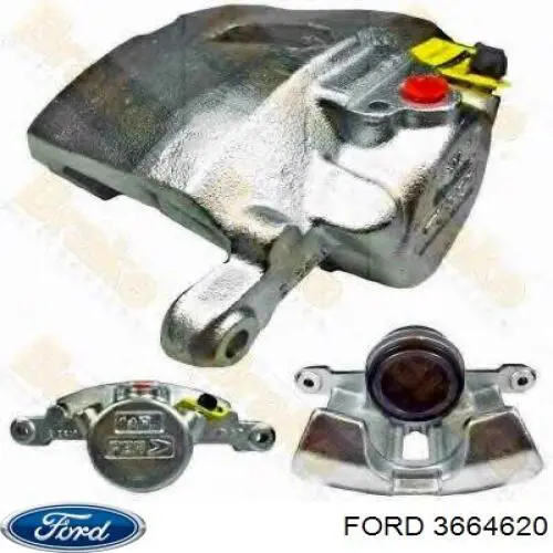 Суппорт тормозной передний левый 3664620 Ford