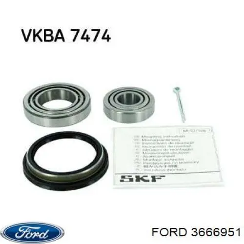 Купить 3666951 Ford Подшипник ступицы передней внутренний