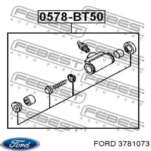 Рабочий тормозной цилиндр Ford 3781073 цена, от 12.65 USD