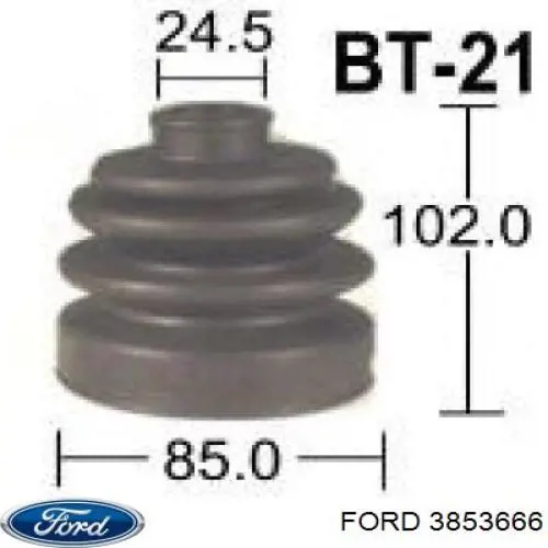 Пыльник ШРУСа наружный 3853666 Ford