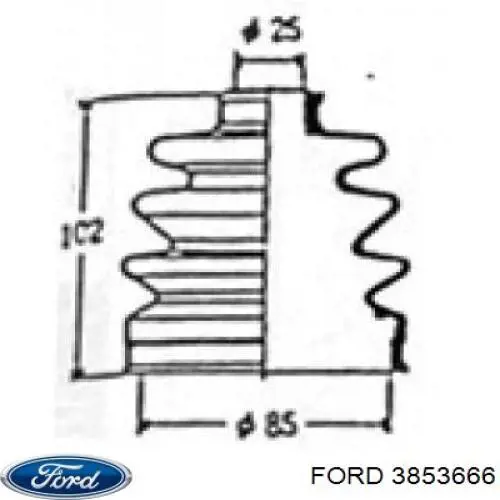 Чехол шруса Ford 3853666 цена, от 7.10 USD