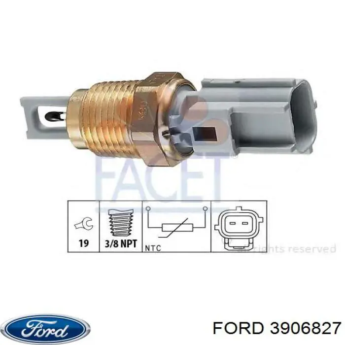 Датчик температуры воздушной смеси Ford 3906827