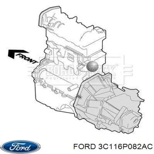 Подушка коробки передач Ford 3C116P082AC цена, от 60.92 USD