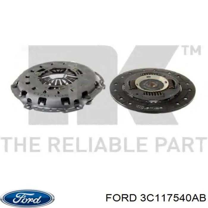 Комплект сцепления (3 части) Ford 3C117540AB цена, от 139.88 USD
