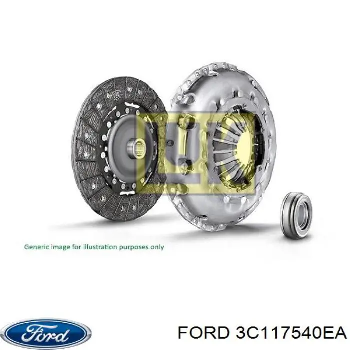 3C117540EA Ford kit de embraiagem (3 peças)