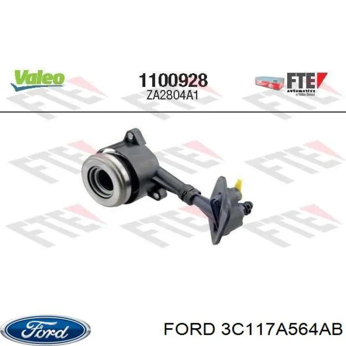 Рабочий цилиндр сцепления в сборе 3C117A564AB Ford