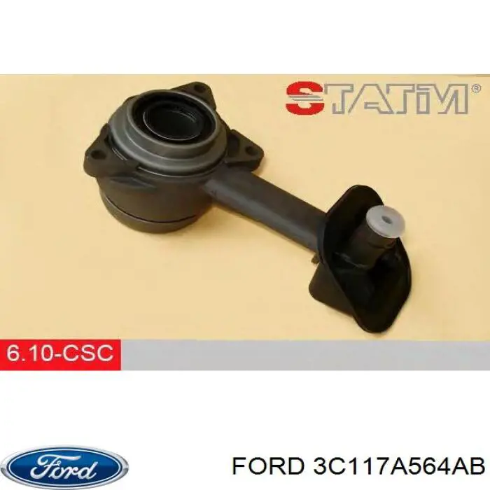 3C117A564AB Ford Цилиндр сцепления рабочий в сборе с выжимным подшипником
