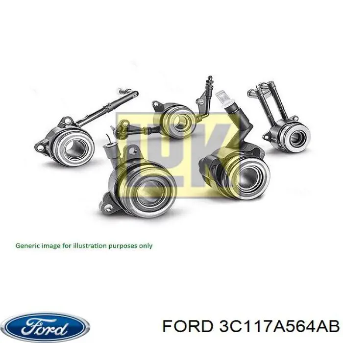 Рабочий цилиндр сцепления в сборе 3C117A564AB Ford