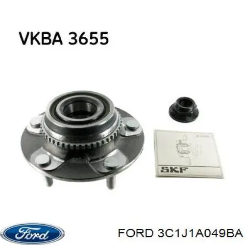 3C1J1A049BA Ford cubo traseiro