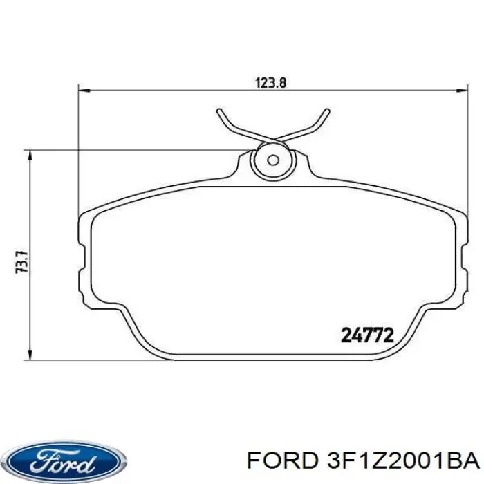 Купить 3F1Z2001BA Ford Колодки тормозные