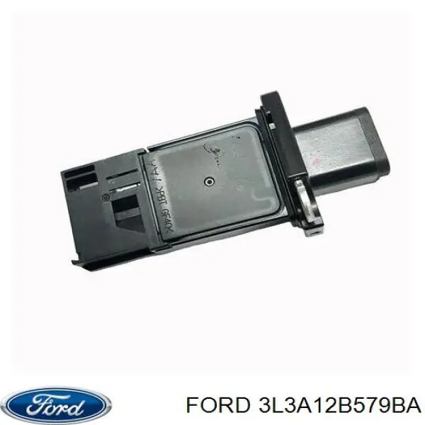 3L3A12B579BA Ford sensor de fluxo (consumo de ar, medidor de consumo M.A.F. - (Mass Airflow))