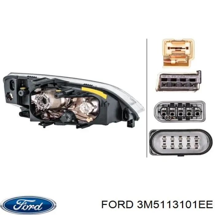 Фара левая 3M5113101EE Ford