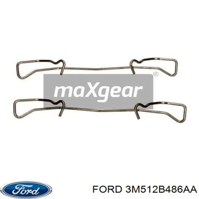 Комплект пружинок крепления дисковых колодок, передних Ford 3M512B486AA цена, от 3.31 USD