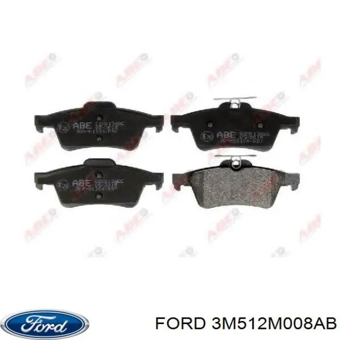 Задние тормозные колодки 3M512M008AB Ford