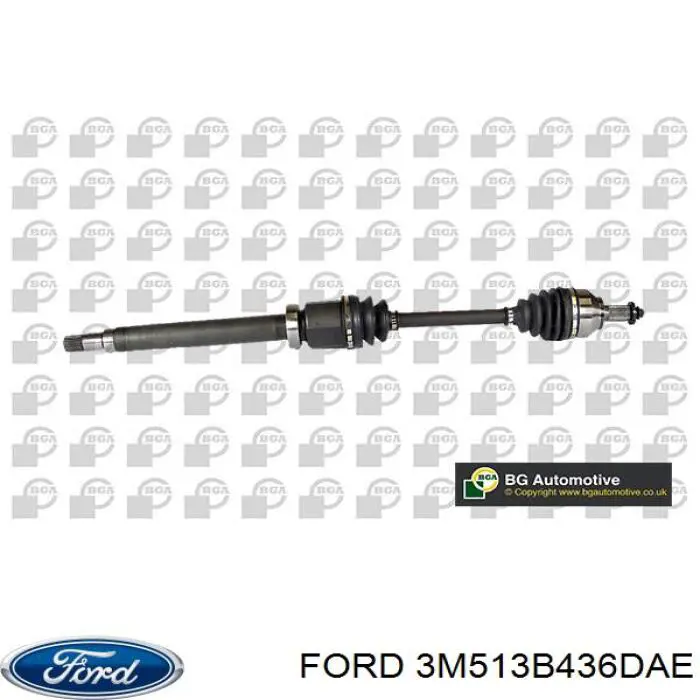 3M513B436DAE Ford Полуось передняя, правая
