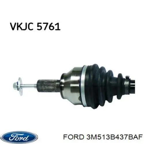Купить 3M513B437BAF Ford Привод в сборе левый