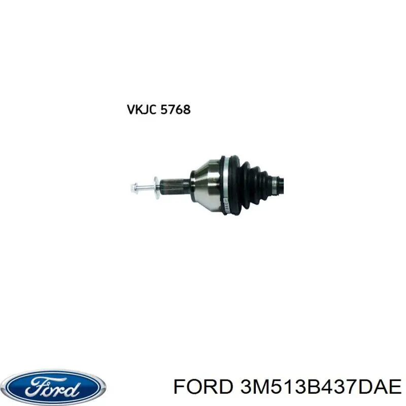 Левая полуось 3M513B437DAE Ford