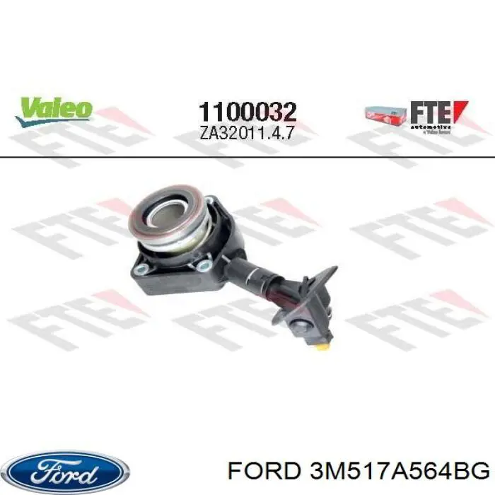 Цилиндр сцепления рабочий с выжимным подшипником Ford 3M517A564BG цена, от 49.40 USD