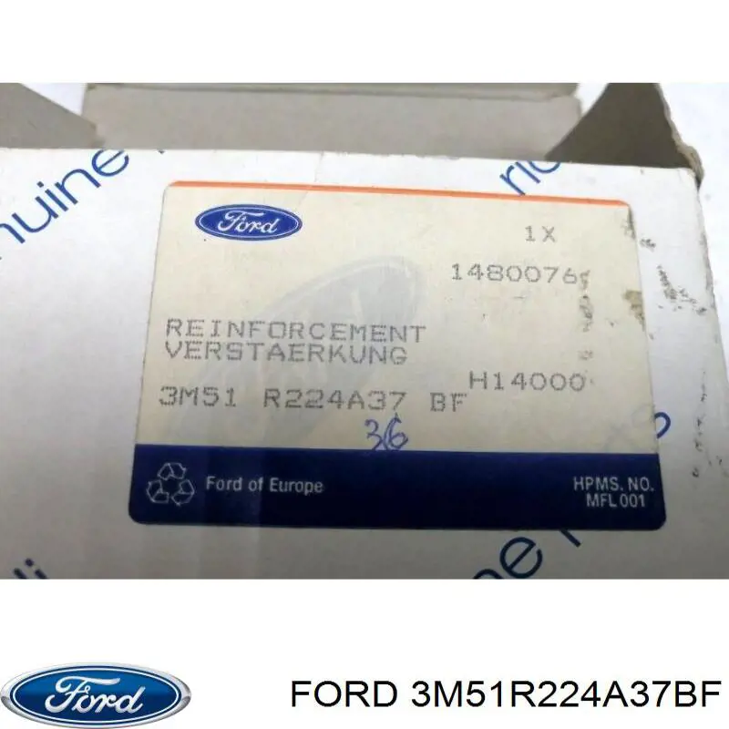 Держатель наружной ручки двери, левых дверей Ford 3M51R224A37BF