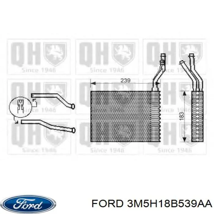 Радиатор печки 3M5H18B539AA Ford