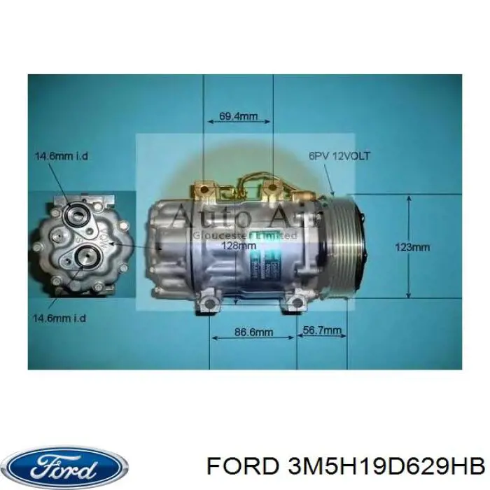 3M5H19D629HB Ford compressor de aparelho de ar condicionado