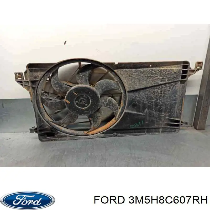 3M5H8C607RH Ford Диффузор радиатора охлаждения в сборе с мотором