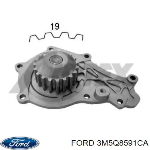 3M5Q8591CA Ford Насос водяной