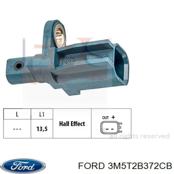 Датчик АБС задний 3M5T2B372CB Ford