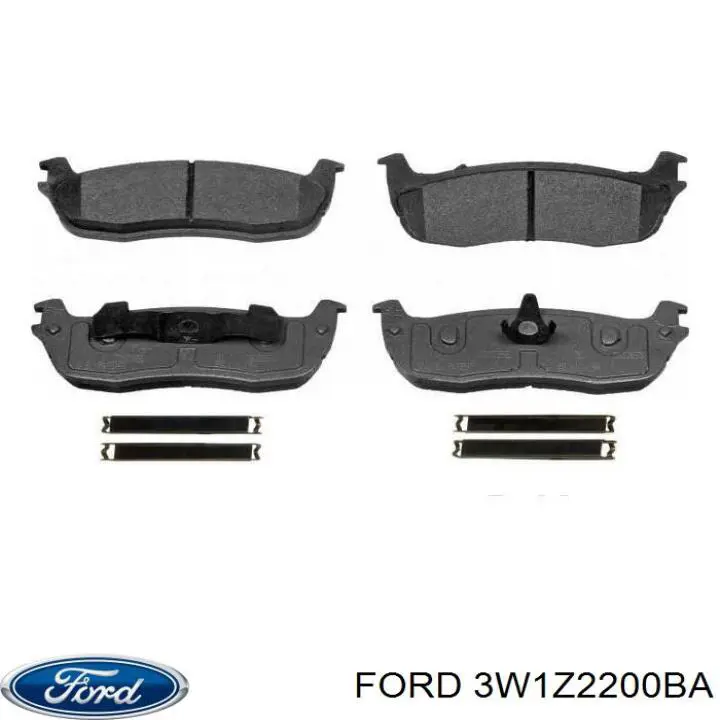 Купить 3W1Z2200BA Ford Колодки тормозные задние, дисковые