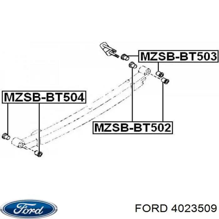 4023509 Ford сайлентблок серьги рессоры