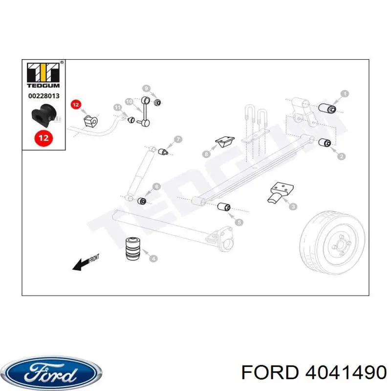 Купить 4041490 Ford Втулки переднего стабилизатора