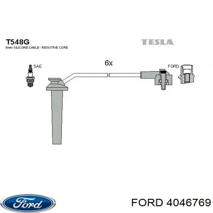 Провода зажигания Ford 4046769 цена, от 27.67 USD