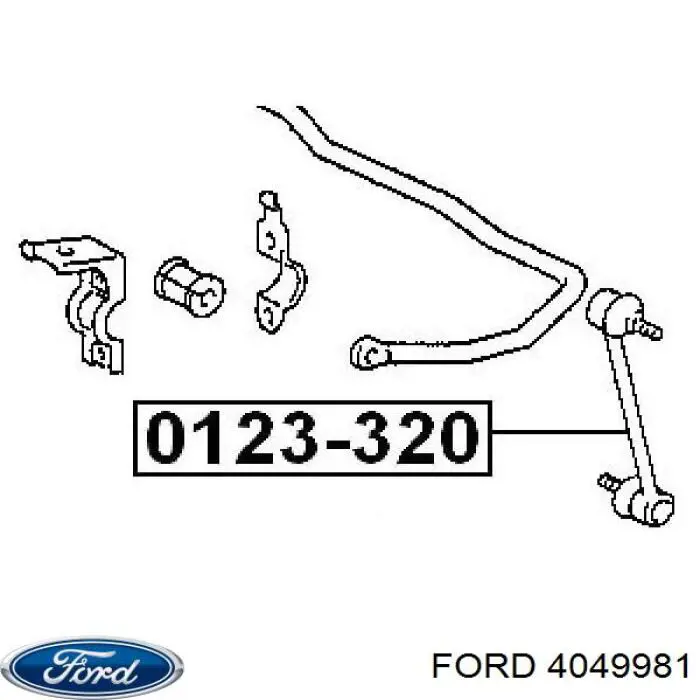 Тяга переднего стабилизатора Ford 4049981 цена, от 10.52 USD