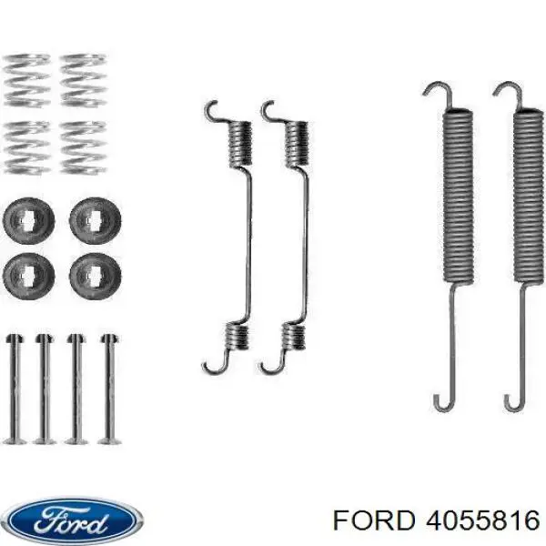 4055816 Ford монтажный комплект задних барабанных колодок
