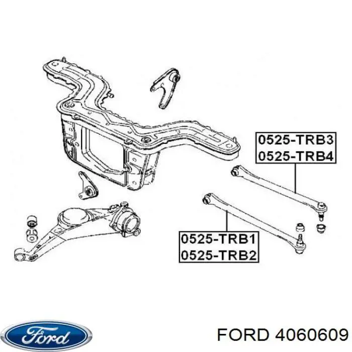 Рычаг задней подвески верхний правый 4060609 Ford