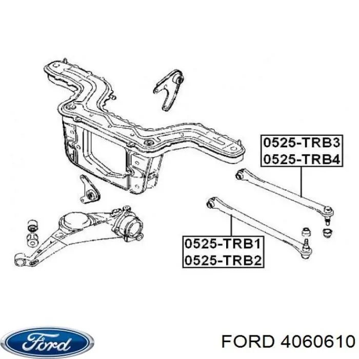 4060610 Ford рычаг задней подвески верхний левый