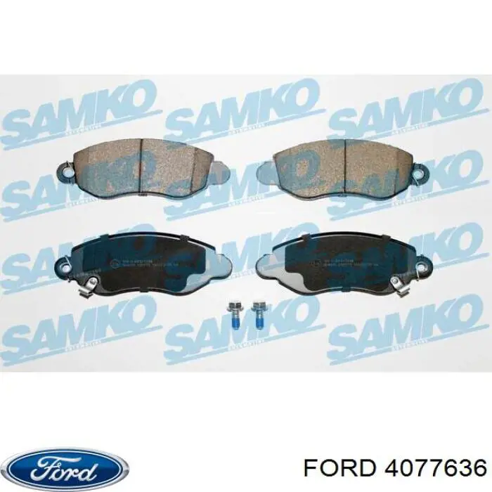 Передние тормозные колодки 4077636 Ford