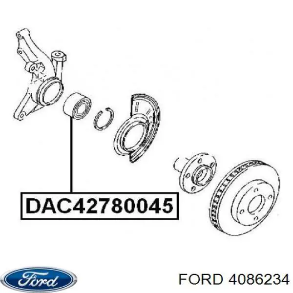 Комплект подшипника ступицы колеса Ford 4086234 цена, от 34.55 USD