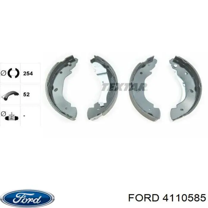 Купить 4110585 Ford Задние барабанные тормозные колодки