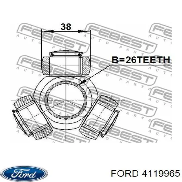 4119965 Ford шрус внутренний, тришиб/трипод/трипоид